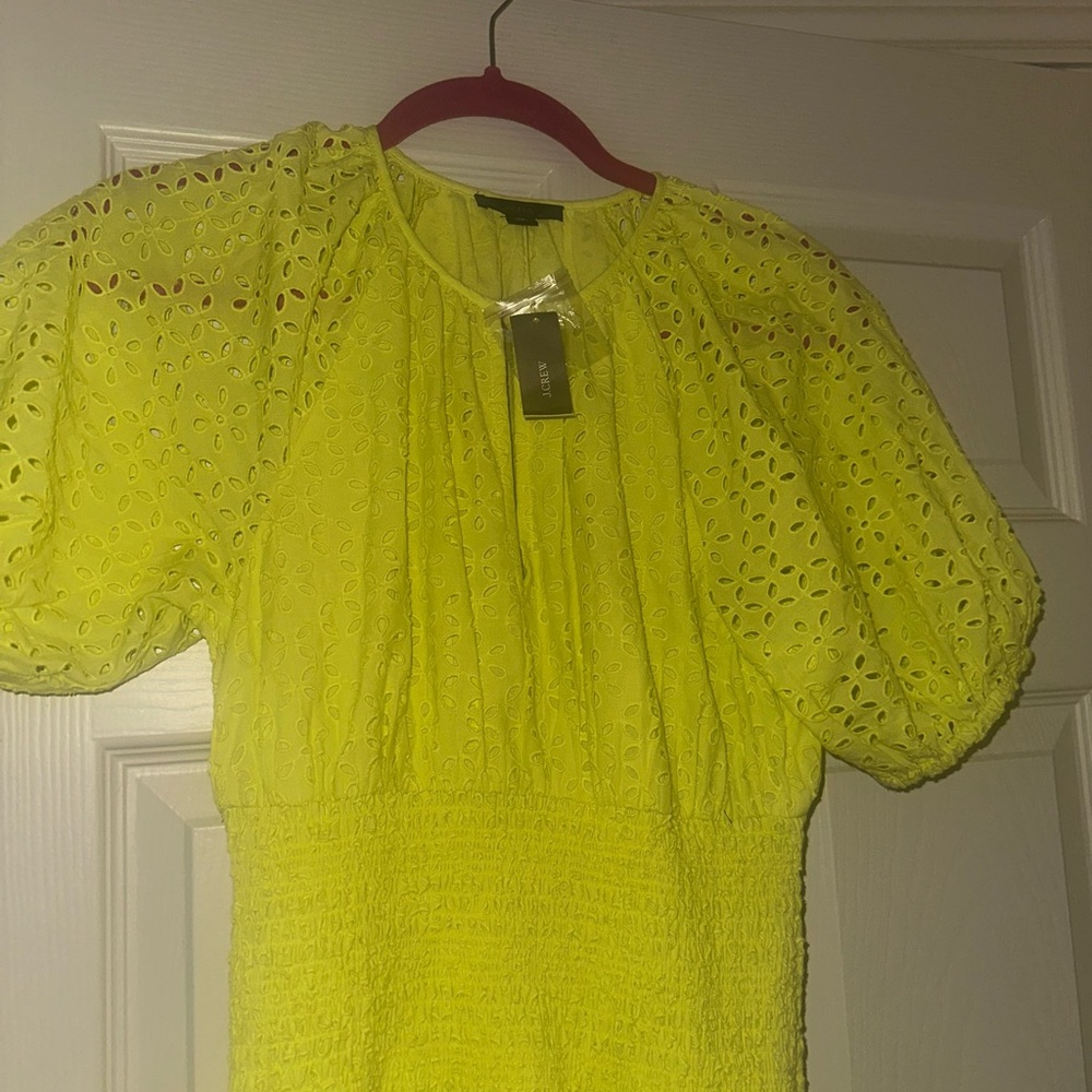 Lime Eyelet Dress